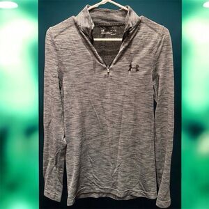 Under Armour Black and Gray Threadborne Pullover SMALL